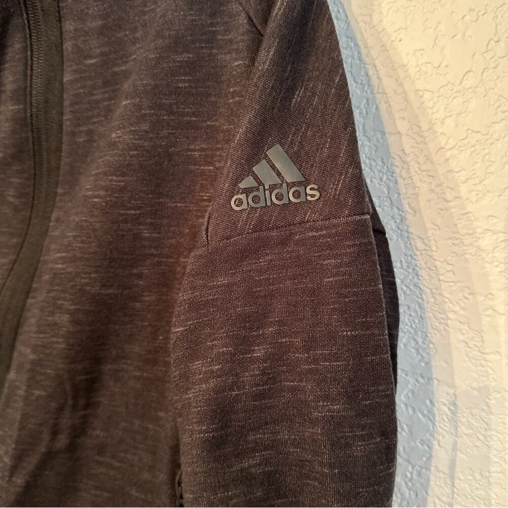 Adidas‎ Heartbreaker Asymmetrical Track Jacket Charcoal Grey Gray Large - Picture 3 of 11